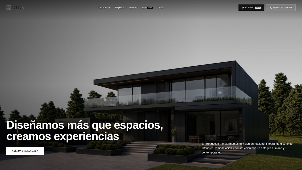 Captura del sitio de Readecua